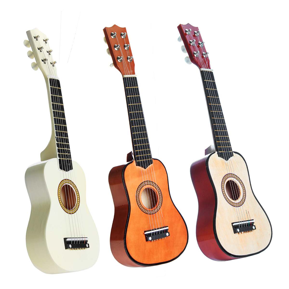 21 Inch 6 String Small Guitar Basswood Acoustic Guitar For Beginners Practice Stringed Musical Instruments