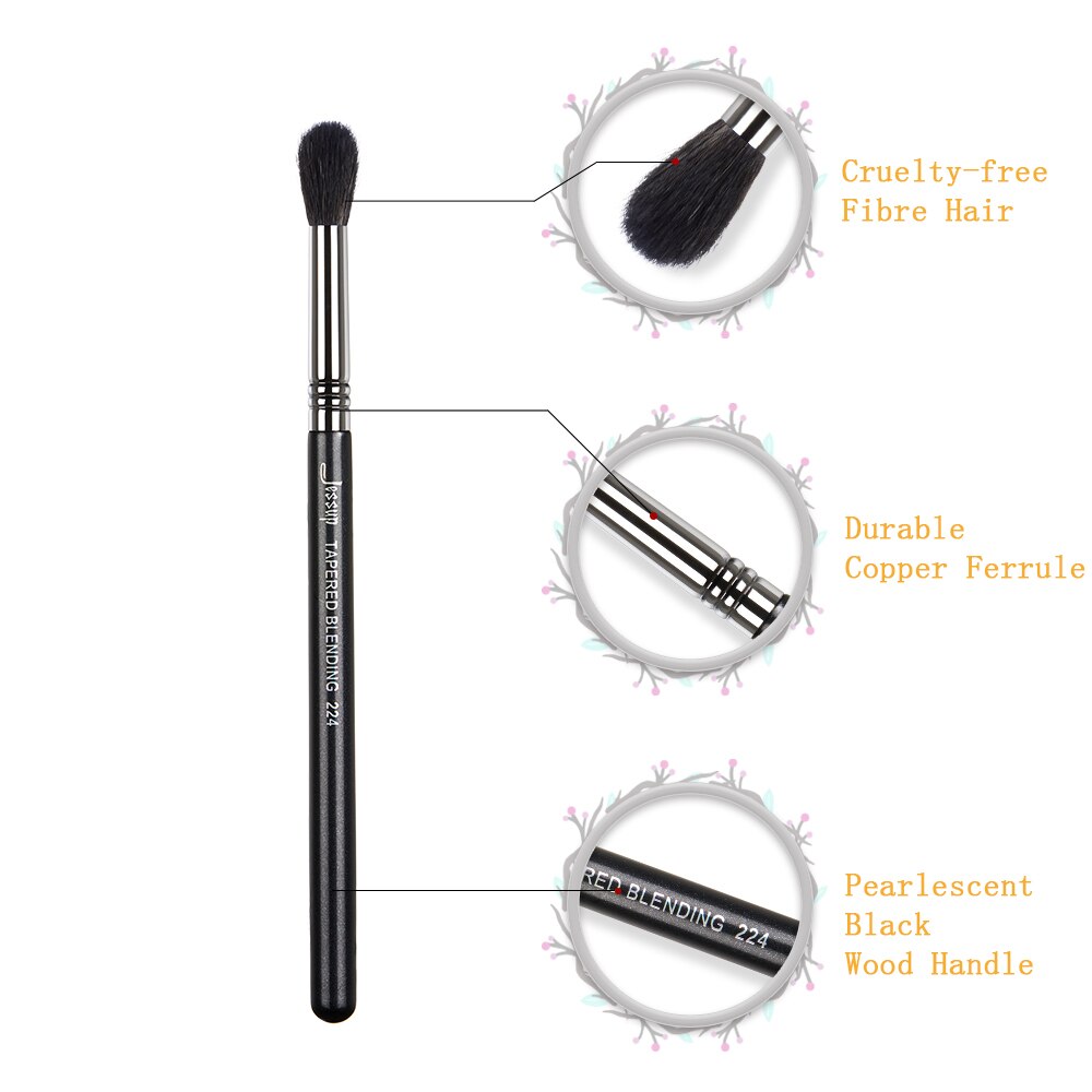 Jessup Small Tapered Blending Eye Single Makeup Brush 1pc Fibre Hair Eye Shadow Contour Beauty Cosmetic Tool 224