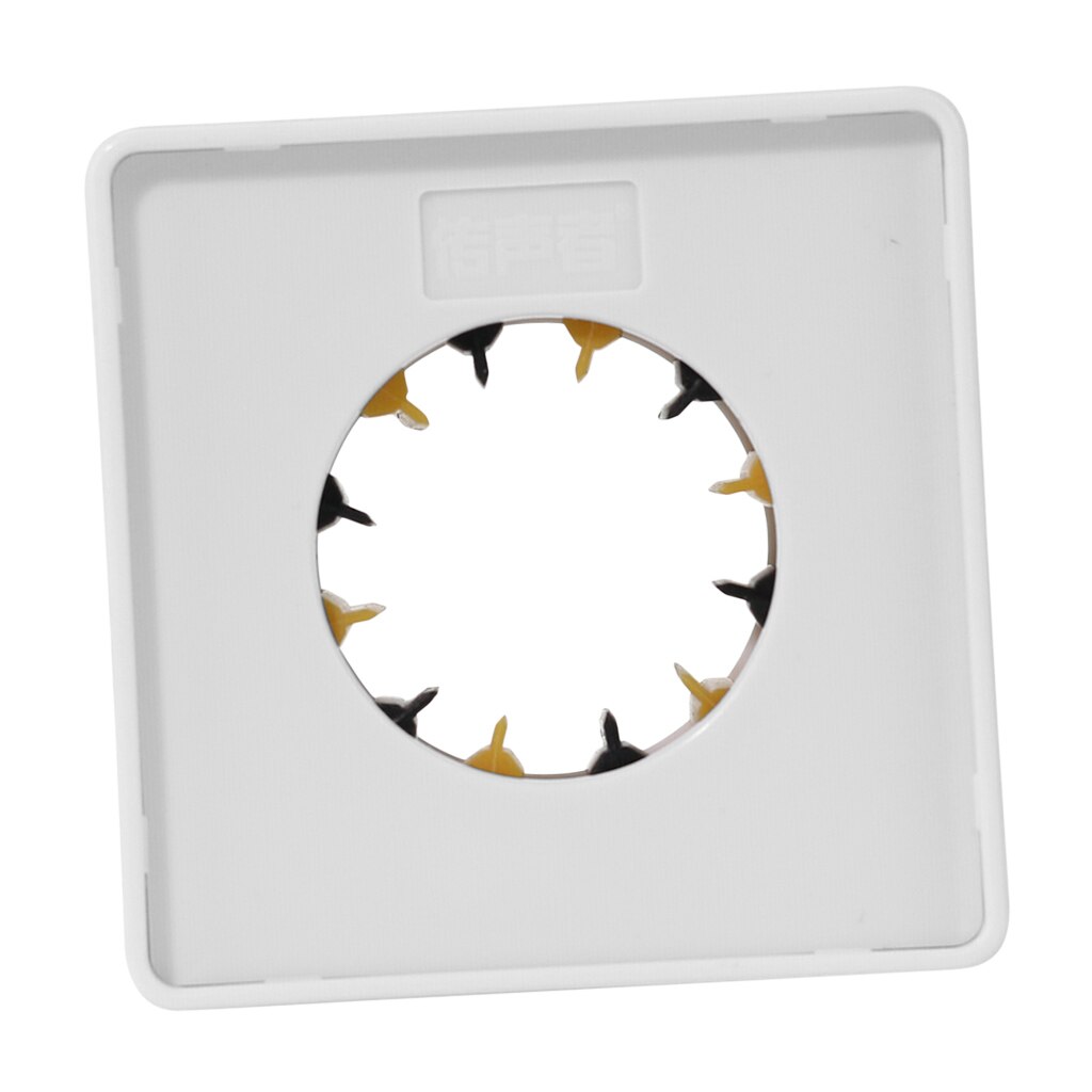 Portable ABS Plastic Square Cube Shaped Microphone Flag Station White for 19-38mm Dia Mic