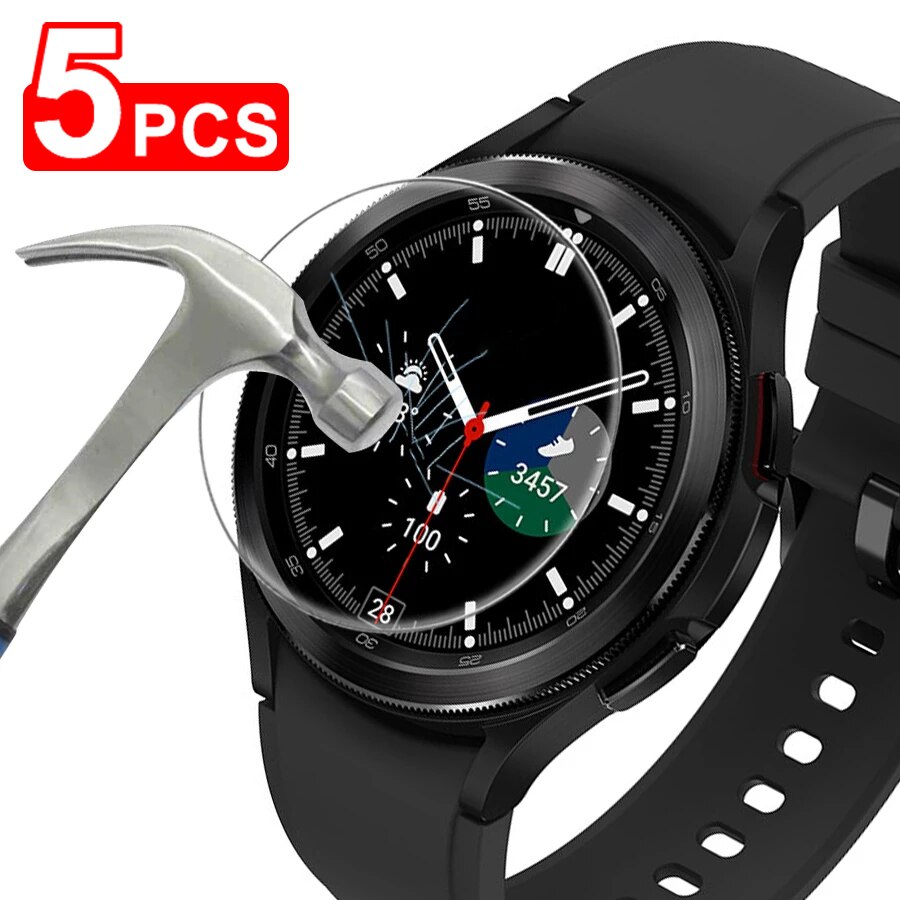 Tempered Glass for Samsung Galaxy Watch 4 40mm 44mm HD Clear Glass Film Screen Protector for Watch4 Classic 46mm 42mm