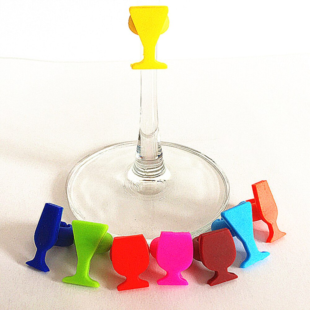 16pcs Glass Marker Silicone Simple Drink Marker Glass Identifier Festival Supplies for Parties Dinners