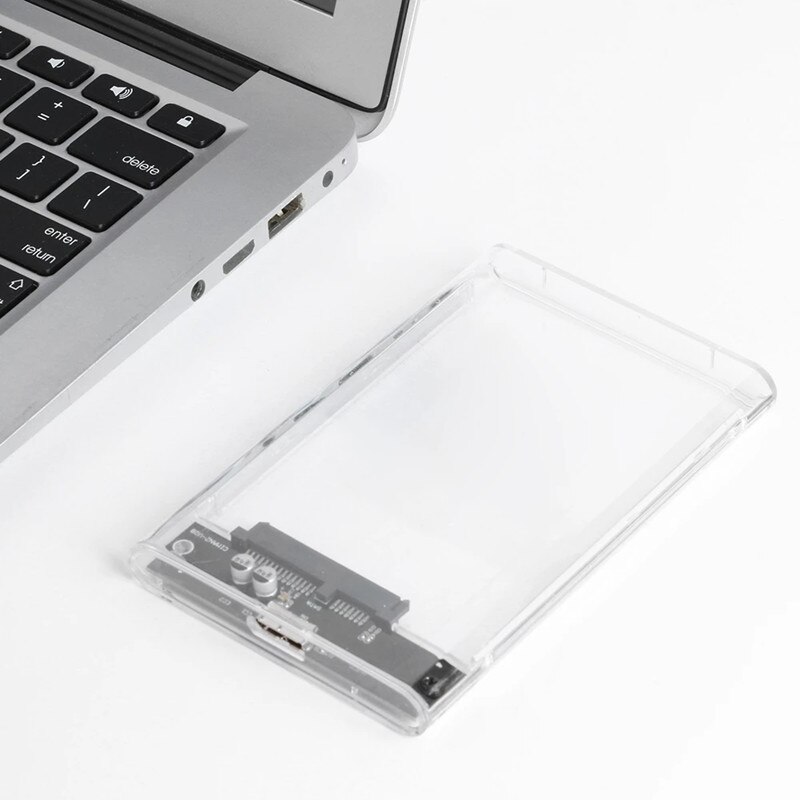 Transparent Mobile Hard Disk Box 2.5 Inch USB3.0 SATA With Adapter Cable External Enclosure Box For Laptop