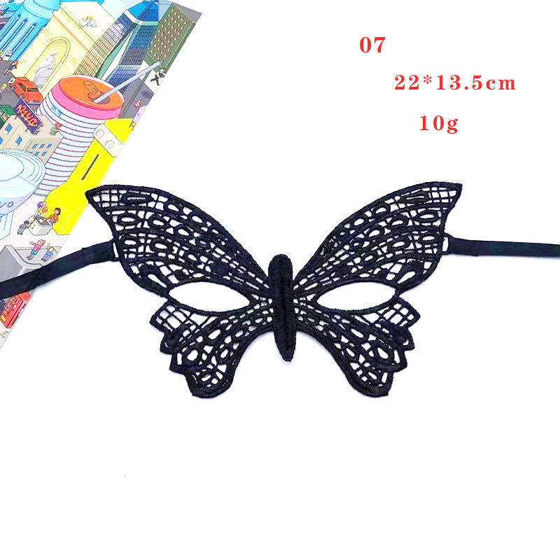 Women Gothic Lace Mask Cosplay Halloween Party Carnival Sexy Lady Costumes Half Face Animal Role Playing Masques For Girls: Champagne