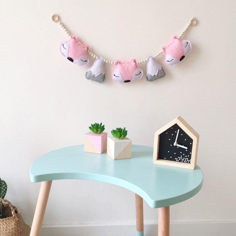 70 Cm Lengte Ins Nodicfox Sneeuw Mountain Hout Kralen Pasgeboren Baby In De Wieg Baby Kamer Decor Fotografie Props baby Slaapkamer