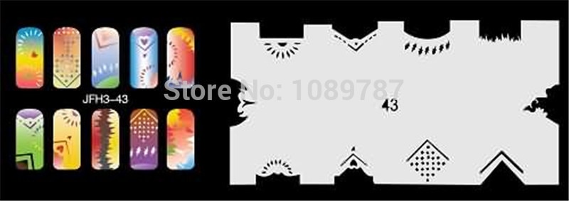 ABEST Reuseable Airbrush Nail Stencil 240 DESIGNS - 20 Template Sheets Kit Set 3