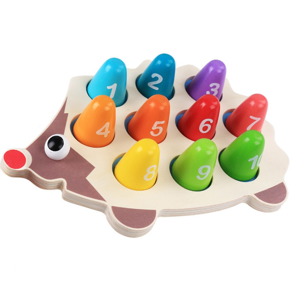 3D Wooden Hedgehog Puzzle - Math Learning Toy for Toddlers & Kids
