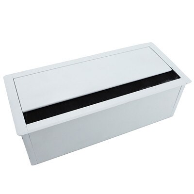 Square Aluminum Buffer Damping Desk Outlet Hole Cover Can Installed Socket Switch Conference Computer Desk Cable Channel Cover: a