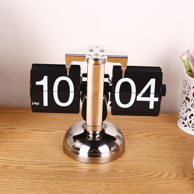 Vintage retro auto flip digital modern skrivbord metall stativ klocka hem diy inredning