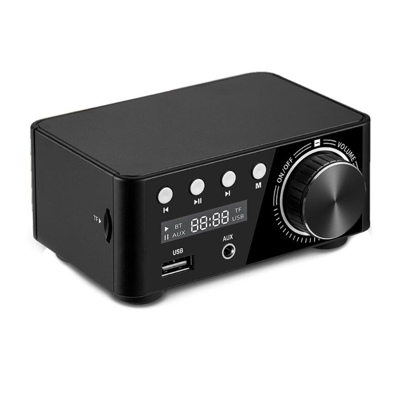 HiFi Bluetooth 5.0 Class D Digital Power Amplifier Stereo Receiver USB TF Card B95C
