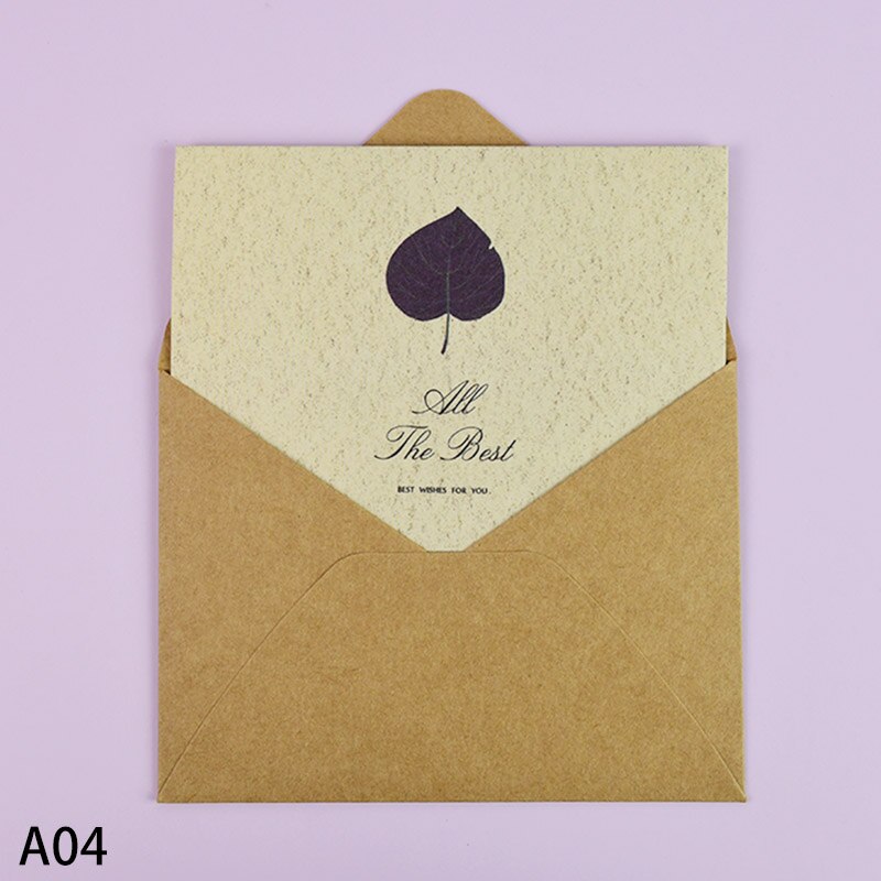 5 Stks/set Vintage Kraft Envelop Bericht Kaart Trouwkaarten Venster Envelop Brief Envelop: A04