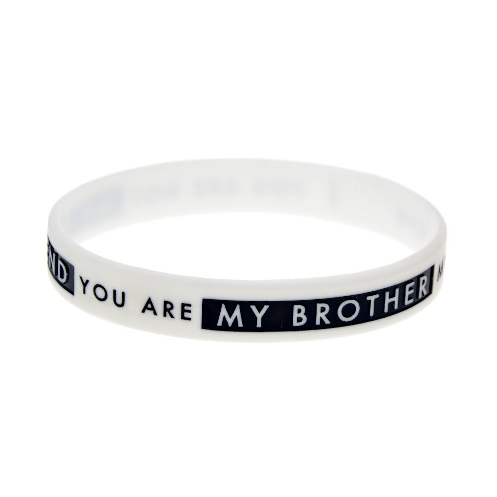 1Pc U Mijn Broer U Niet Mijn Vriend Siliconen Polsbandje Volwassen Grootte