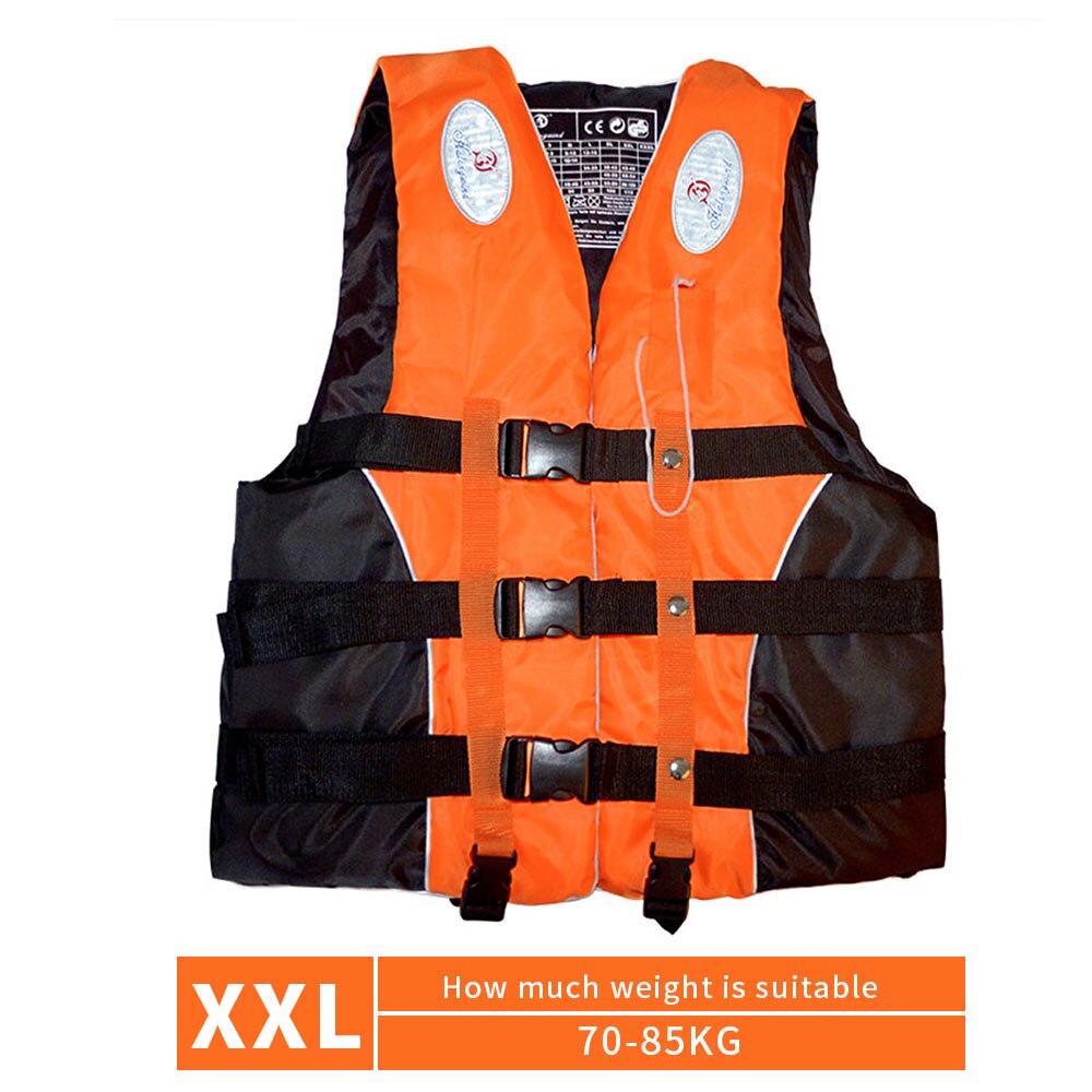 Floating Jacket Fishing Vest Adult Neoprene Durable Sailing Kayak Swimming Sea Fishing Life Jacket Convenient Detachable: Orange XXL style 3