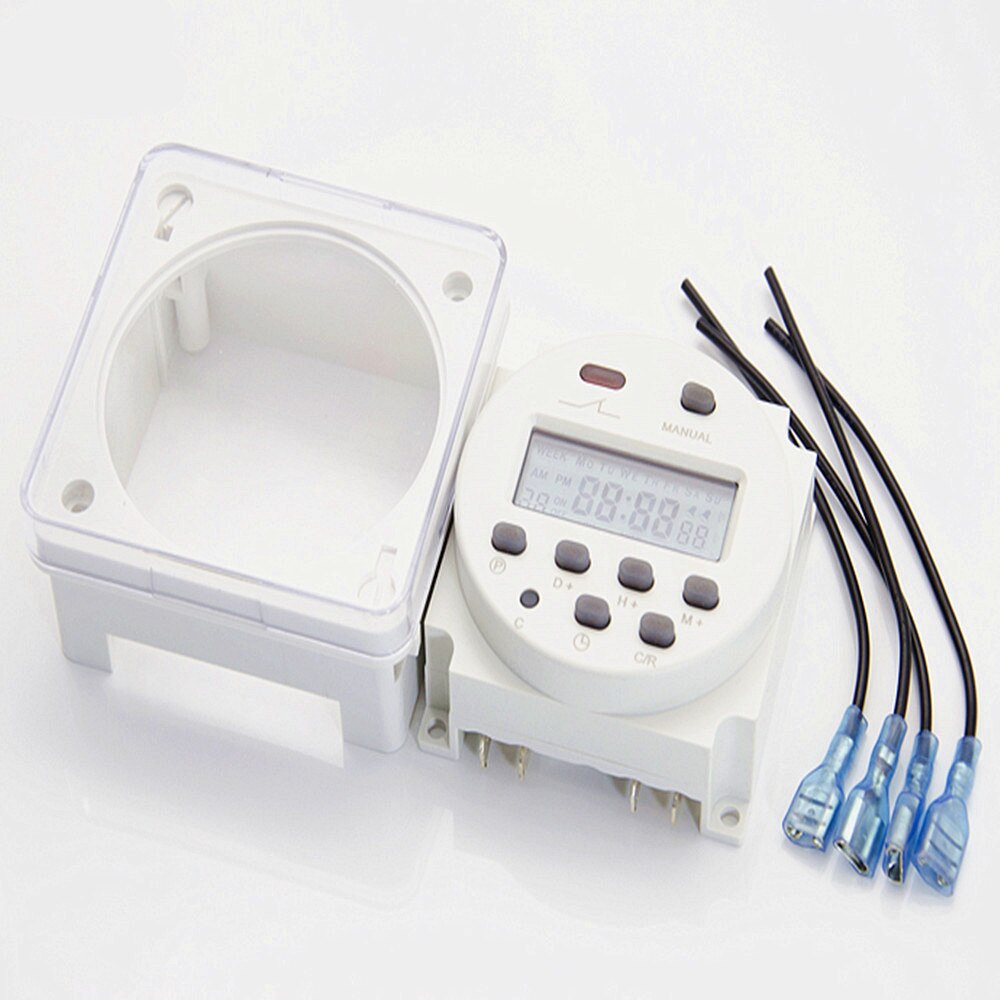 220V 110V 24V 12V Microcomputer Time Control Switch Digital LCD Display 7 Days Programmable Timer Relay Switches CN101a