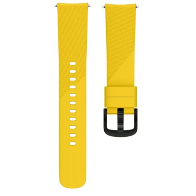 Correa de silicona para reloj Samsung galaxy watch active 2 gear S2, accesorio deportivo de 20mm, 42mm: Yellow / size S