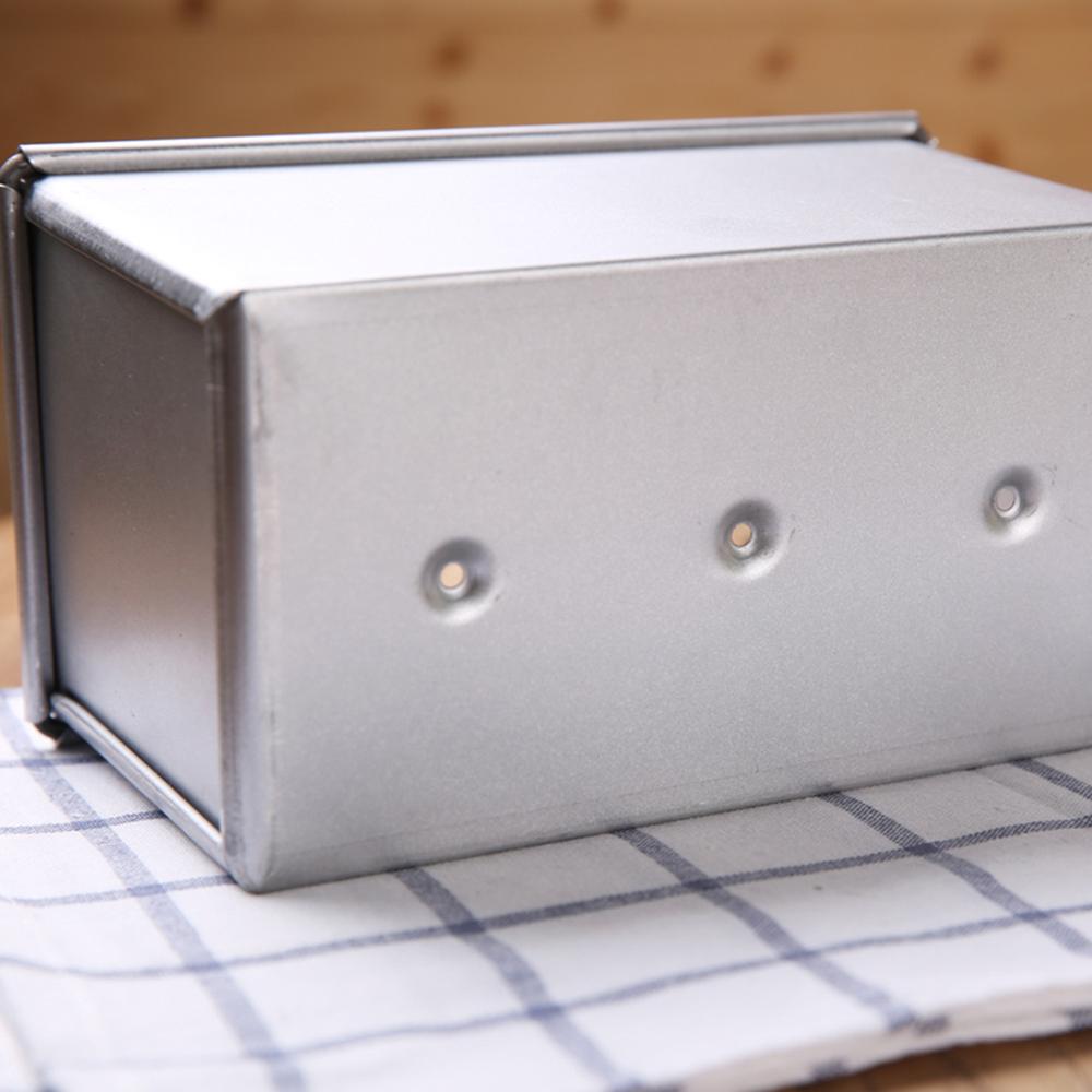 Toast Bread Box Nonstick Rectangular Aluminum Plate Loaf Bread Cake Pan Tin with Cover Toast Molds DIY Eco-Friendly Kitchen Tool