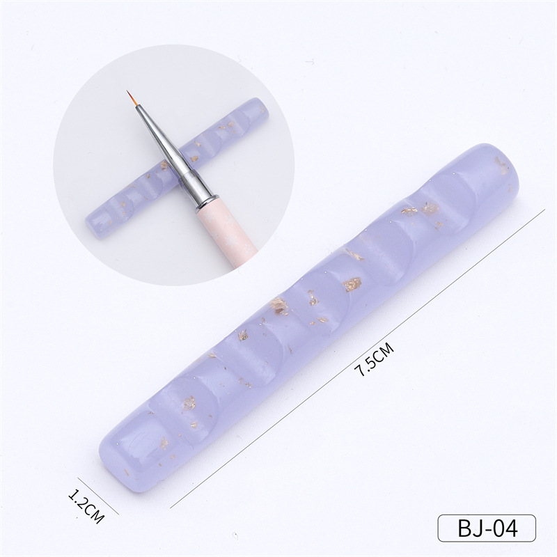 5-raster nagelborstelhouder standaard salon pennenrek accessoire borstels voor manicure gereedschap acryl nail art borstelhouder drager opslag: Light Grey