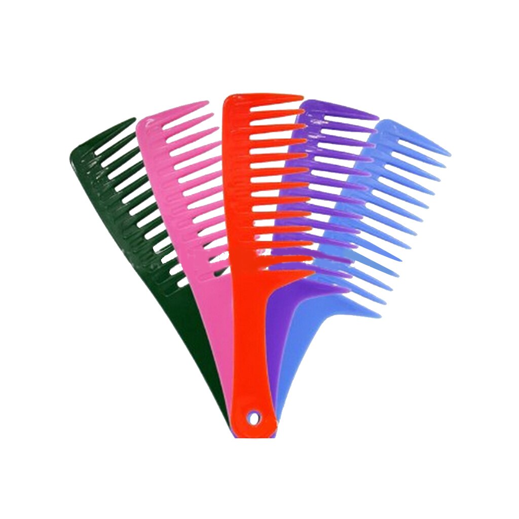 Pente plástico do punho do dente largo resistente ao calor anti-estático do cabelo da onda das meninas