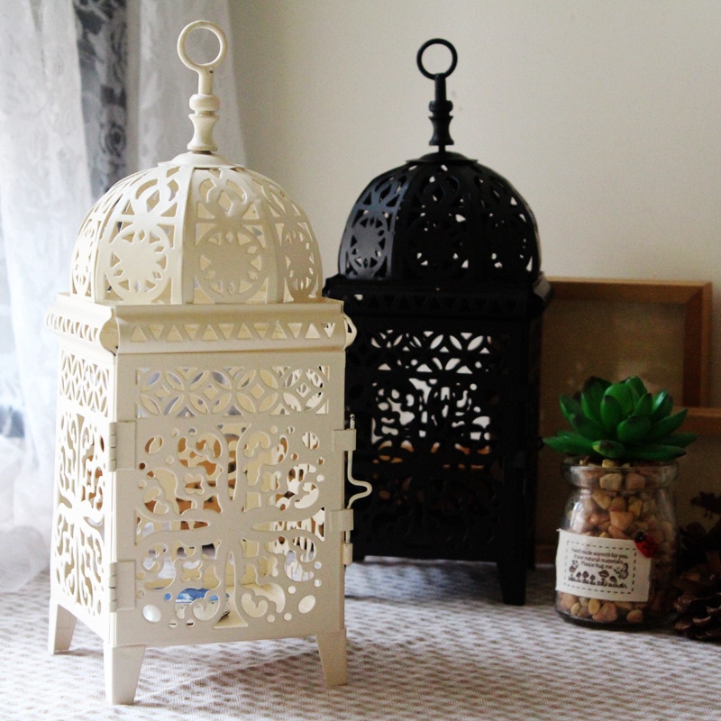 Metalen Holle Kandelaar Craft Kaars Licht Tea Licht Woondecoratie Marokkaanse Kandelaar Kroonluchter Bruiloft Decoratie