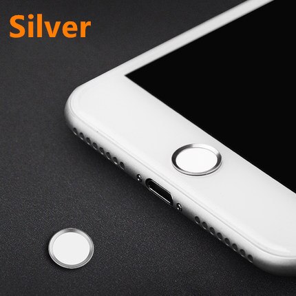 Naklejka przycisk Dom identyfikator dotykowy ochraniacz linii papilarnych odblokować klawiatura klawiatura ochraniacz dla IPhone5s 6 6s 7 okładki film: sliver i biały