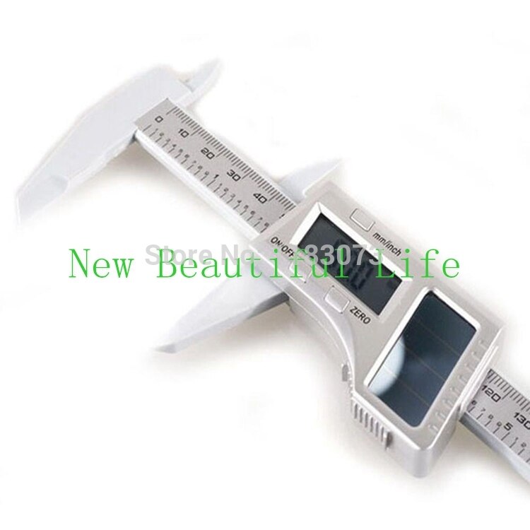 150mm 6" Inch Solar Power Digital Vernier Caliper Carbon Fiber Composite Micrometer Gauge Meter Widescreen Measuring Tools