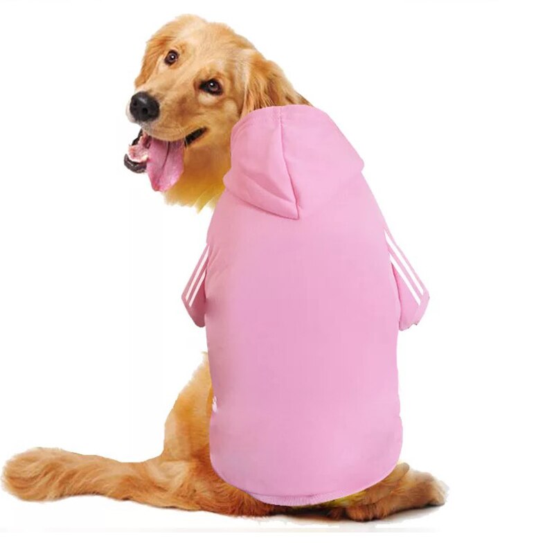 Dog Clothes Classic Pet Dog Hoodies Clothes For large dog Autumn Coat Jacket for Chihuahua Retriever Labrador Clothing: Pink / 7XL