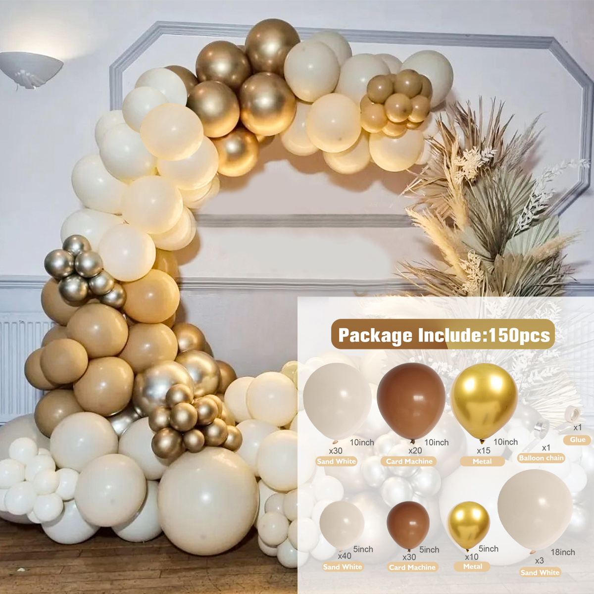 Kit de arco de guirnalda de Globos marrón café albaricoque, decoraciones para de cumpleaños y boda, suministros de Baby Shower para niños, Globos de látex: Rojo rosado
