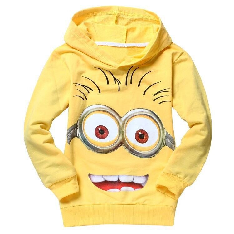 Jongens meisjes kleding casual kleding katoen kinderen t shirts kinderen t shirts kleding Lente hoodies Tops & Tee: YELLOW / 2T