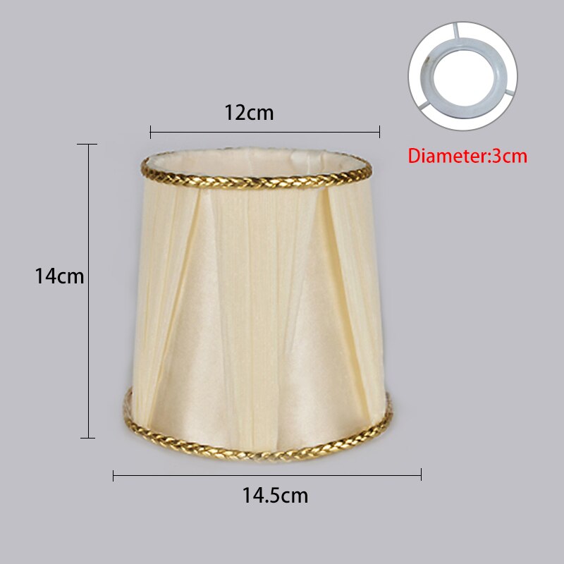 Laingderful lampeskærm skal væglampe lampeskærm lampe dæksel til bordlamper lys skærm lys dæksel til  e14 stearinlys lampe: Beige 0022