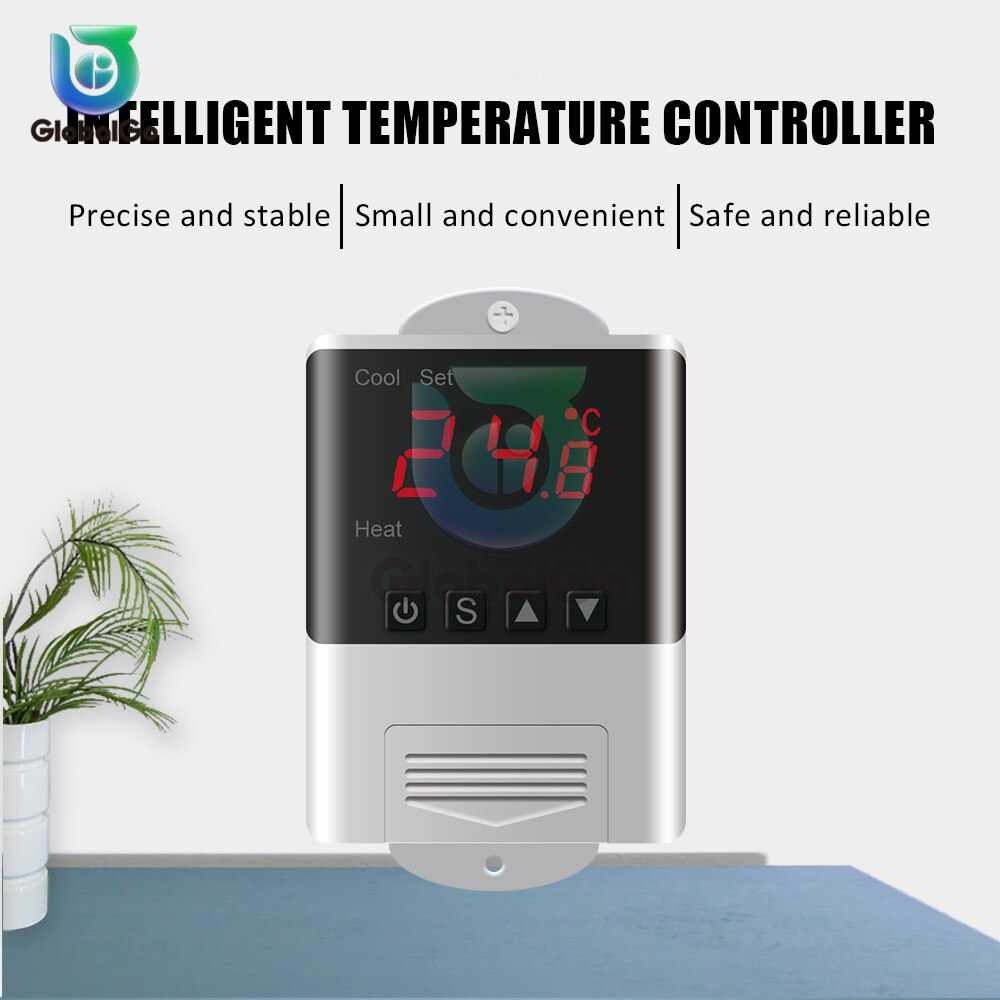 DTC-1200 LED régulateur de température numérique Thermostat thermomètre maison intelligente système de contrôle de température chauffage de refroidissement
