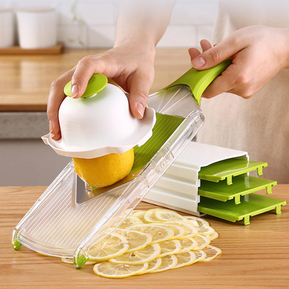 Frugt grøntsager skiver sæt sikkert pålideligt multifunktionelt køkken cutter værktøjssæt til citron gulerod grapefrugt kartoffelæble