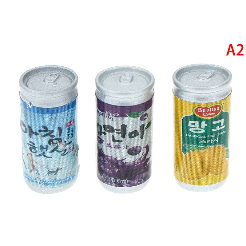3/5Pcs Mini 1:12 1/12 Scale Canned Fruit Cans Miniature Food Play Kitchen Doll Food Accessories Toy Doll House Accessories: A2