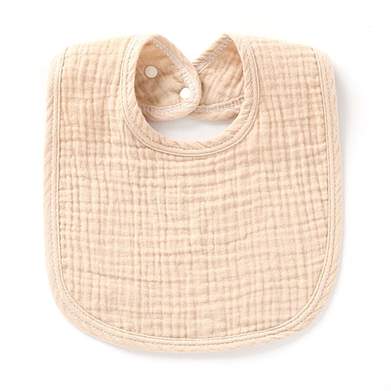 Babyvoeding Kwijlen Slabbetjes 4-Lagen Katoen Gaas Speeksel Handdoek Bandana Burp Doek: Khaki