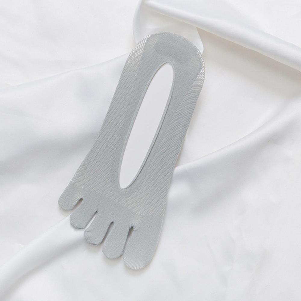 Women's Toe Socks Orthopedic Compression Socks Ultra Low Cut Liner With Gel Tab Breathable/sweat-absorbent/deodorant/invisible: Polyester Grey