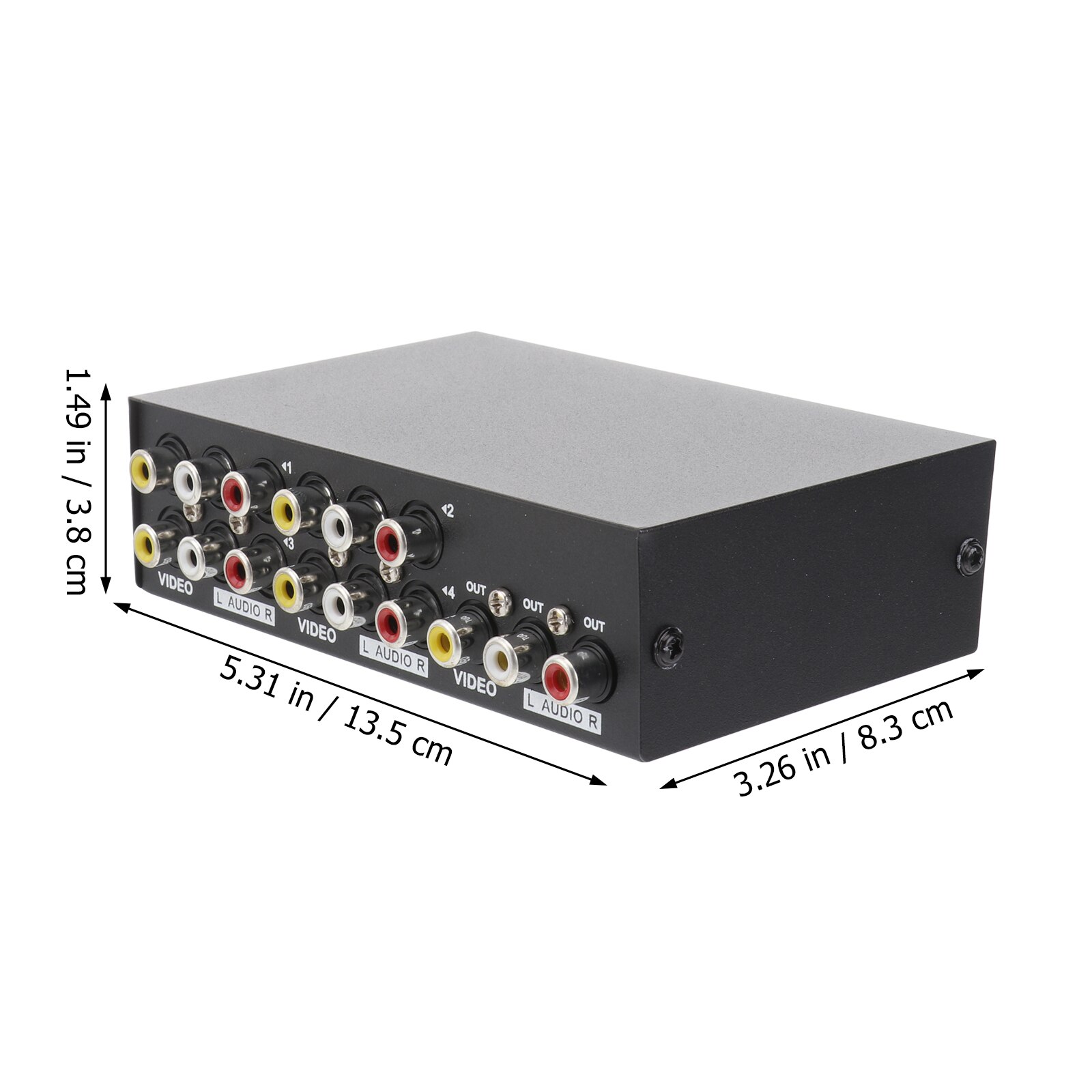 MT-431AV 4-Weg Av Switch Rca Switcher 4 In 1 Out Composiet Video L/R Audio Selector