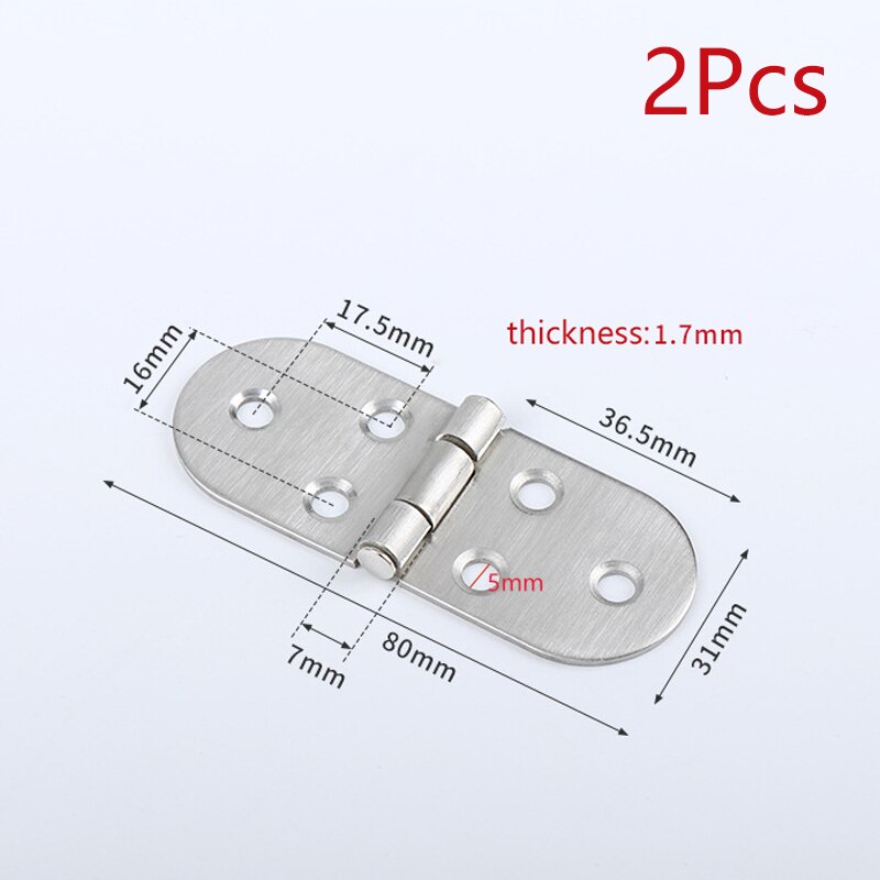 2PCS Table Flap Thicken Hinge Stainless Steel Hidden Furniture Folding Screws Supporting furniture hardware accessories hing