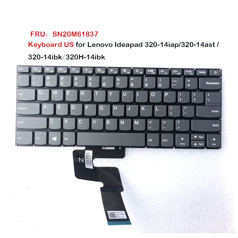 SN20M61837 Keyboard US For Ideapad 320-14iap 320-14ast 320-14ibk 320H-14ibk 320-14isk Keyboards PK131YN1A00 Lenovo Keyboards
