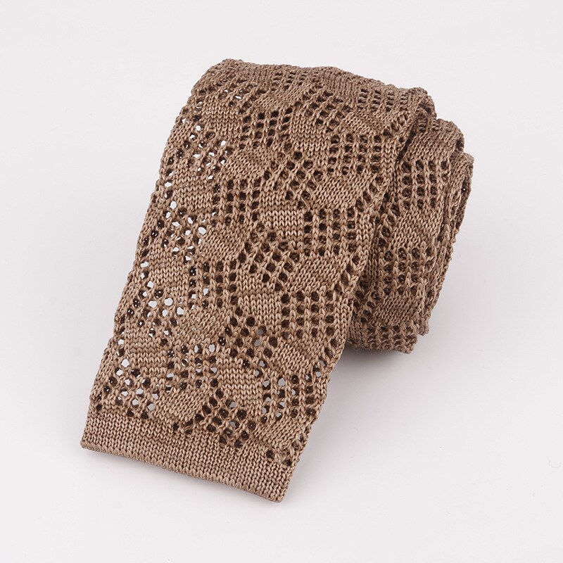 Mantieqingway de Cuello de punto lazos para hombre tejido de poliéster jacquard corbata de negocios casuales hombre de corbata