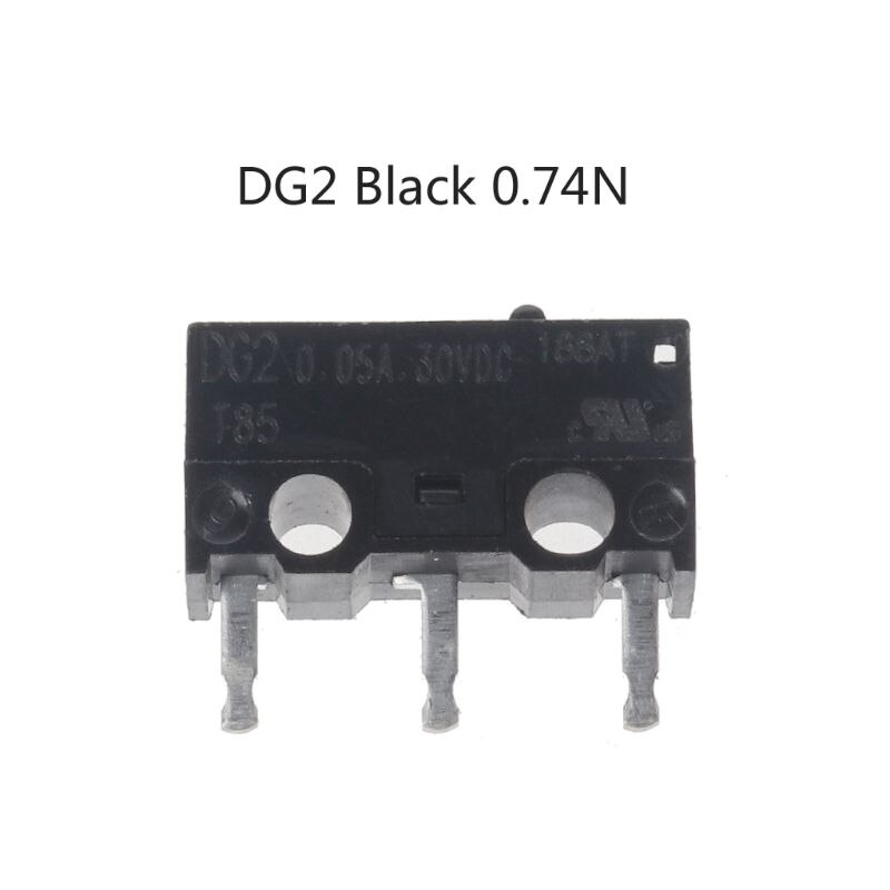 1PC Original CHERRY Mouse Micro Switch DG2 T85 0.05A 30VDC DG4 T85 1A 125VAC 1A30VDC DG2 DG4 Gray 1.47N Black 0.74N Point: DG2 Black 0.74N