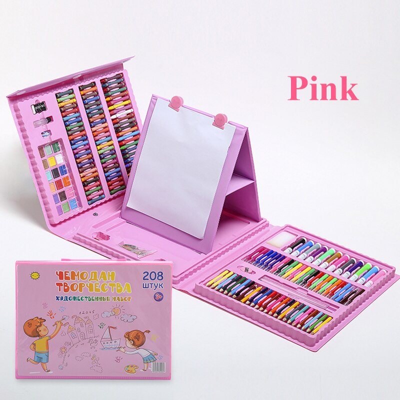 Juego de lápices de colores para pintura artística, Kit de herramientas de dibujo al óleo de colores Pastel, papelería de , 145/150/168/208 Uds.: 208pcs-set-Pink