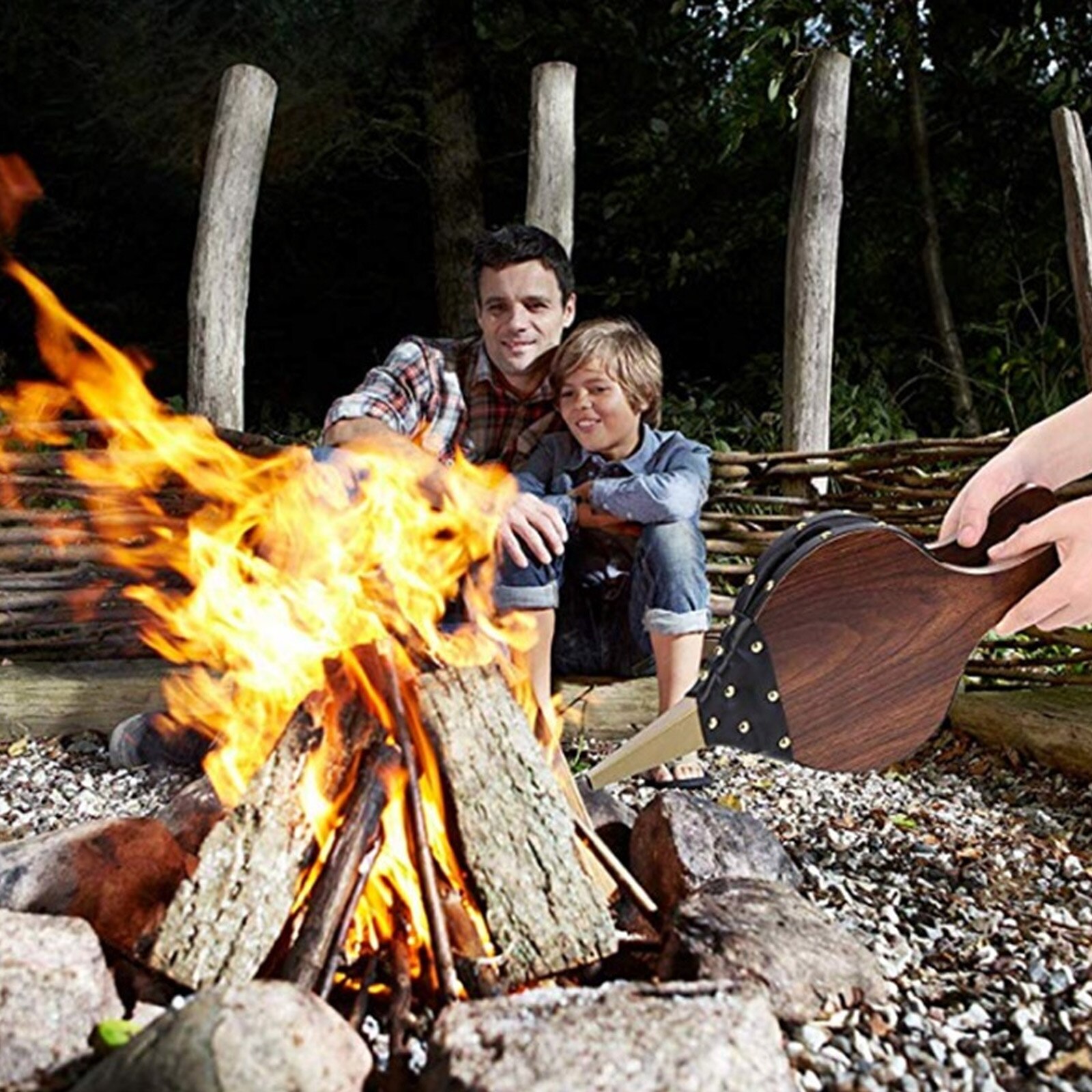 Behogar trä manuell handgjord luftfläkt fläkt för grill eld bälg utomhus matlagning picknick camping vandring
