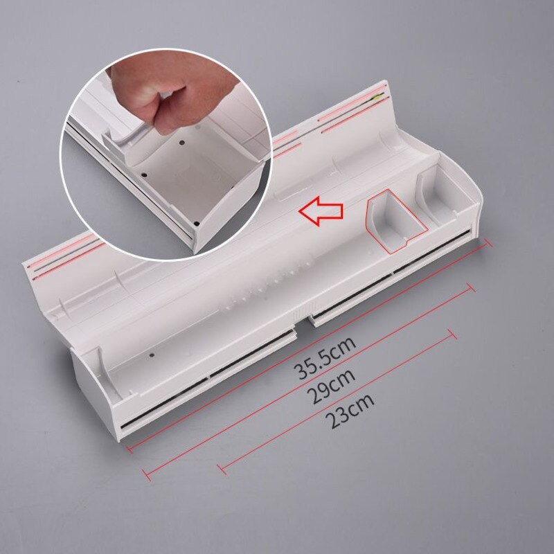 Kitchen Plastic Plastic Preservative Film Cutter Cutting Box Household Preservative Film Box Cutting Frame With Sliding Knife