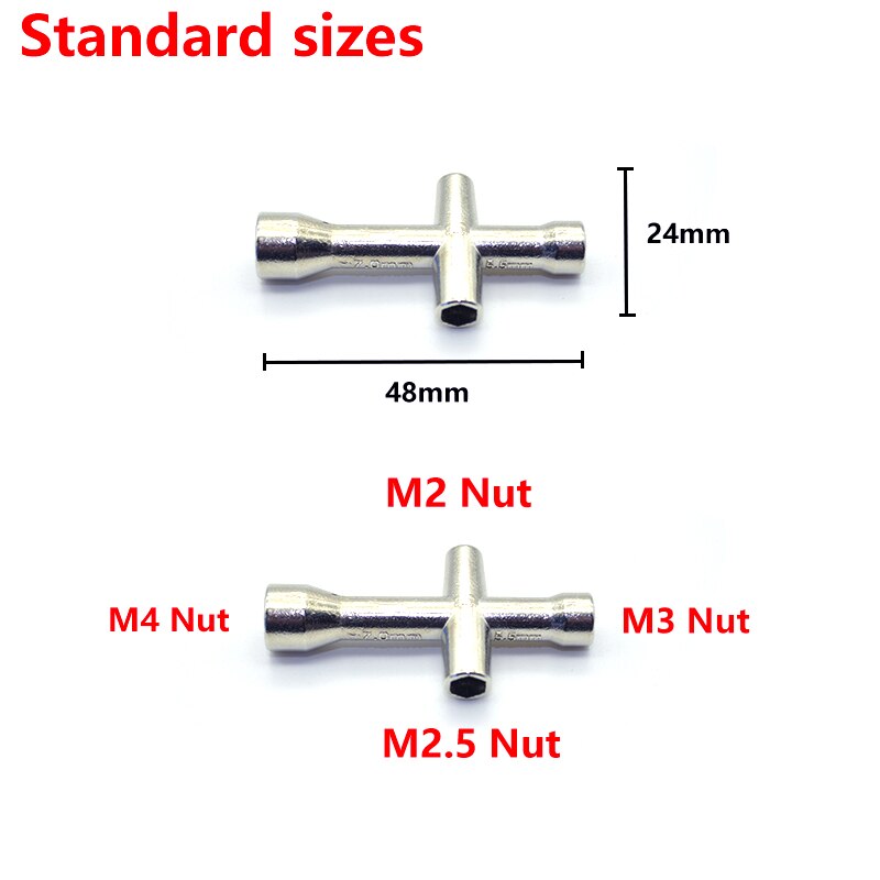1/3/5-piece micro spanner socket M2/M2.5/M3/M4 hex nut tool maintenance model wheel DIY tool RC HSP 80132 robot
