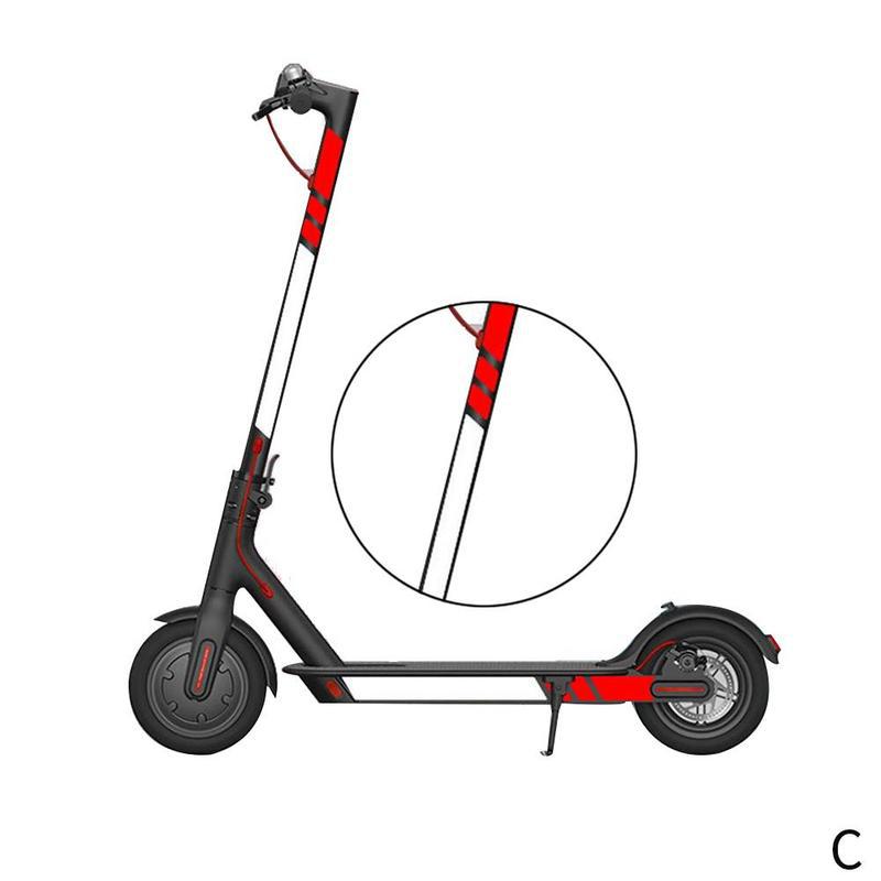 Dla Xiaomi Mijia M365 skuter elektryczny naklejki odblaskowe naklejki rowerowe akcesoria deskorolka naklejki odblaskowe taśmy: 3