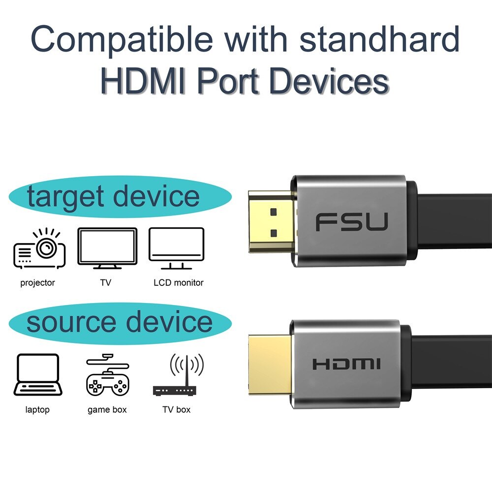 HDMI 2.0 Cable 4K 60Hz Cable Splitter Switch HDCP 2.2 HDMI to HDMI for sony HDMI Monitor PC PS3 4 Projector HD TV 3m 5m 10m 15m