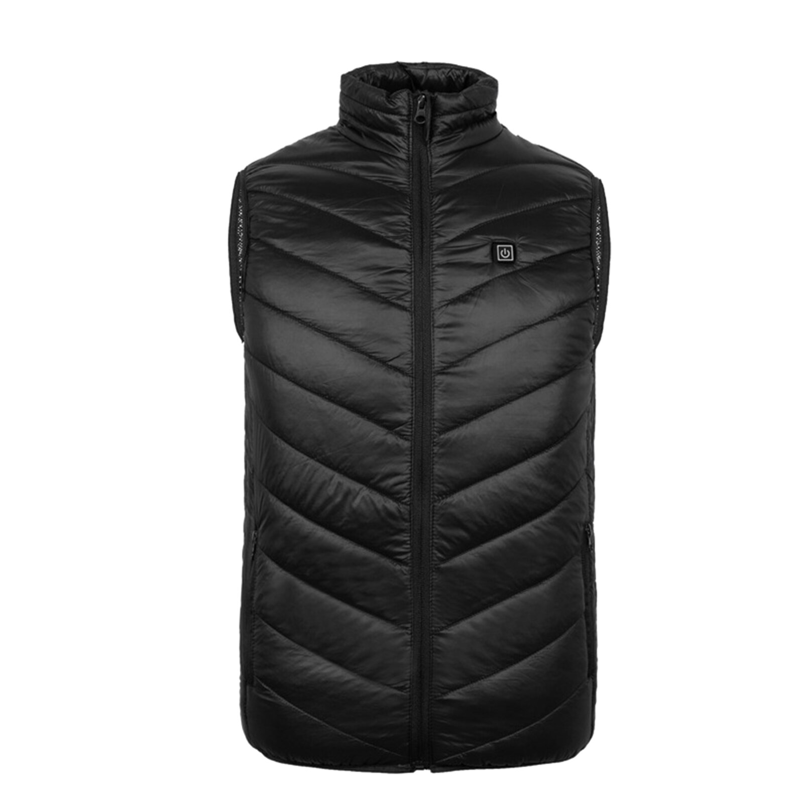 Chaleco calentador eléctrico inteligente con cremallera para hombre y mujer, chaleco eléctrico calentador con carga USB ajustable, lavable, al aire libre para senderismo, Invierno