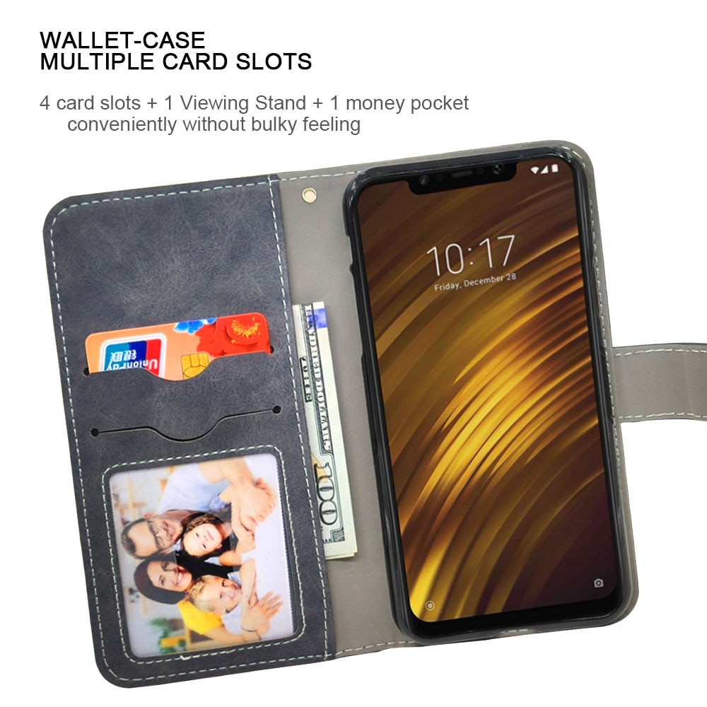 Luxe vintage hoesje voor xiaomi mi note 2, 3 10 pocophone  f1, poco  f2 m2 x2 pro, flip lederen siliconen portemonnee hoesje, kaarthouder
