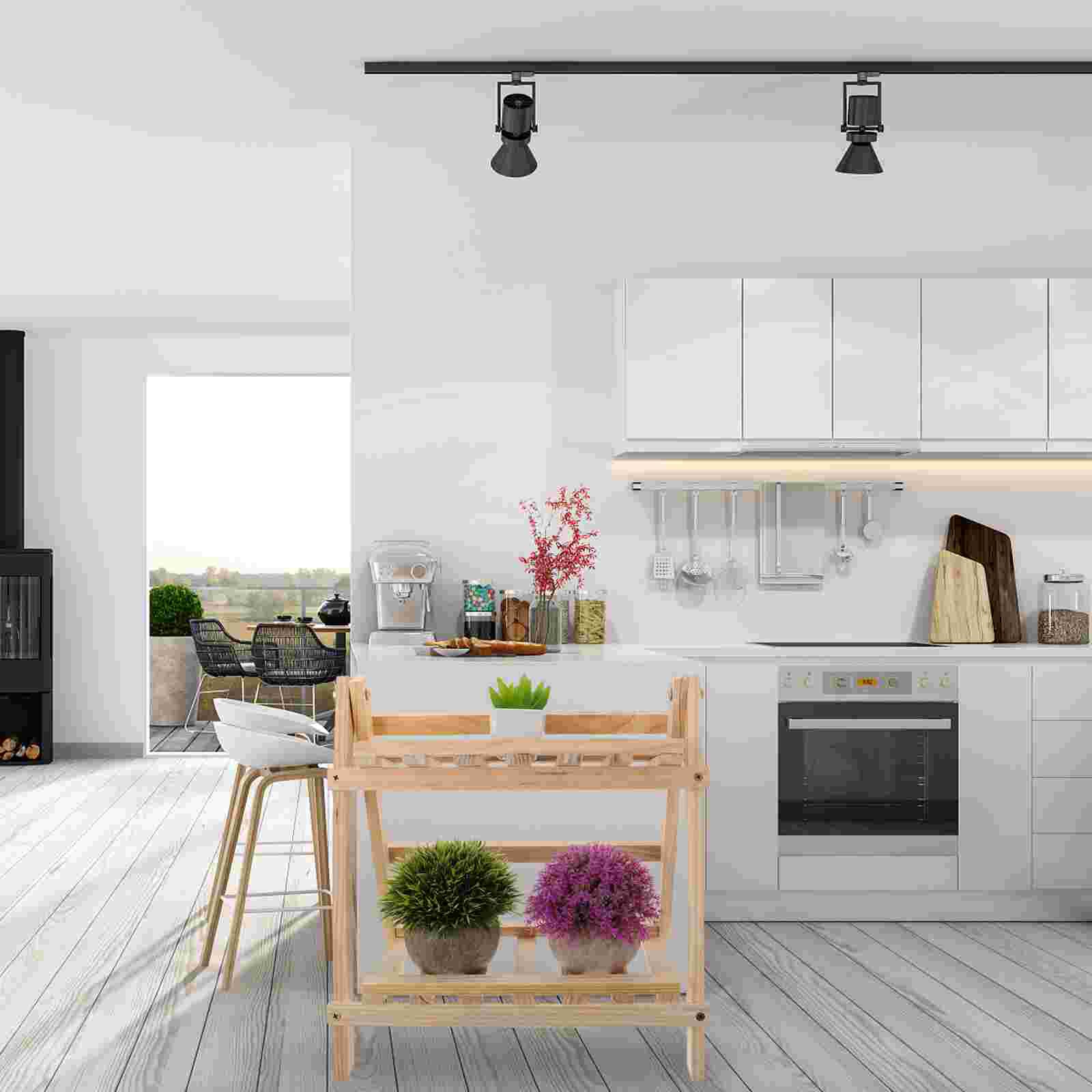 1 Pc Multi-layer Bloempot Beugel Houten Potplant Houder Schoenenrek