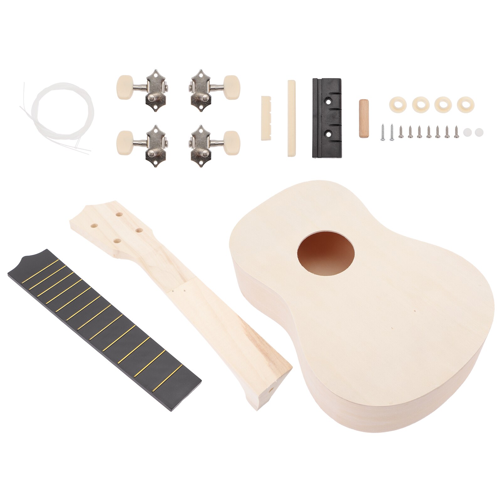 1 Set DIY Ukulele Making Kit Ukulele Hand Made Making Supplies for Children