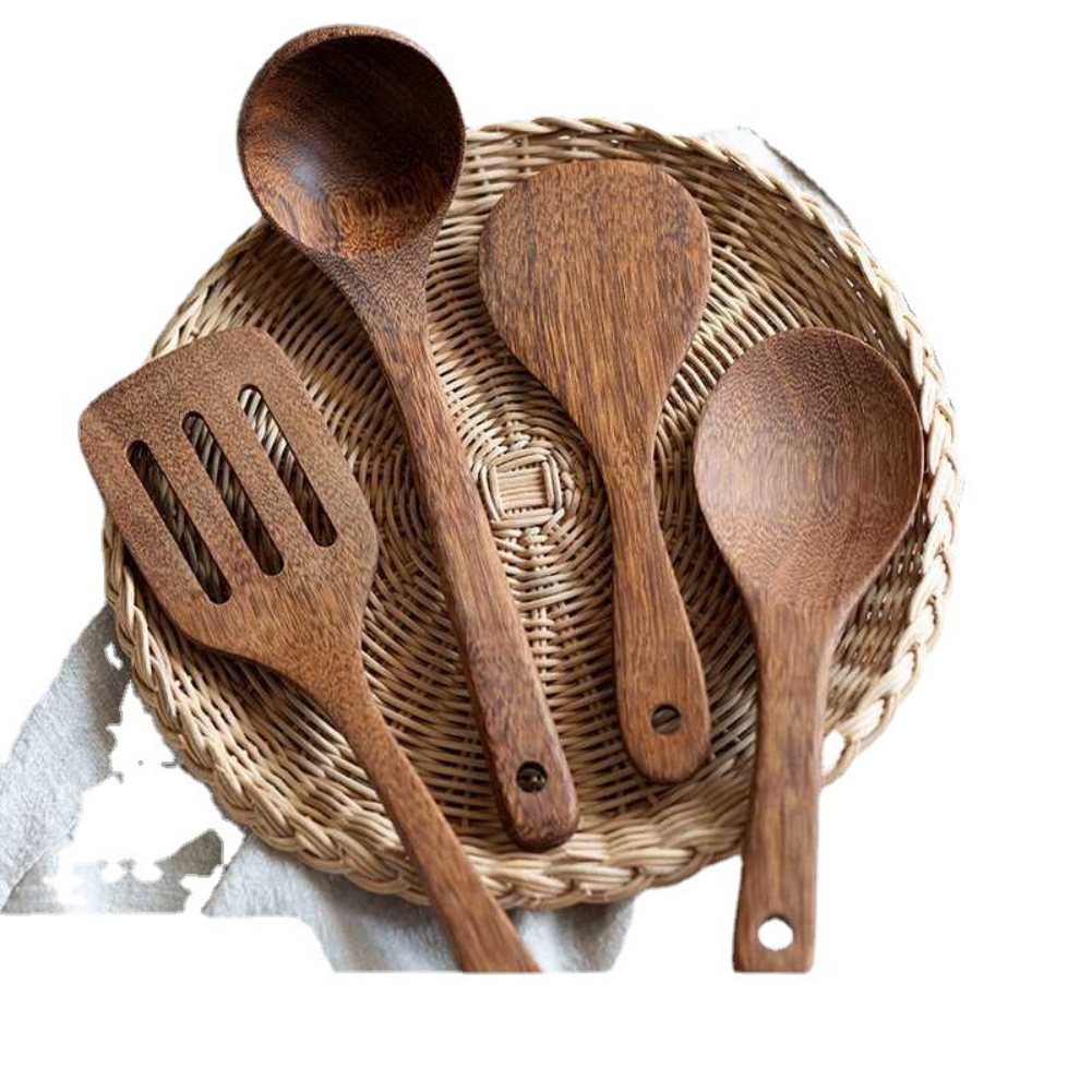 1pcs Wood Kitchenware Cooking Utensils Non-stick Cookware Spatula Strainer Shovel Spoon Wooden Handle Kitchen Cooking Tool