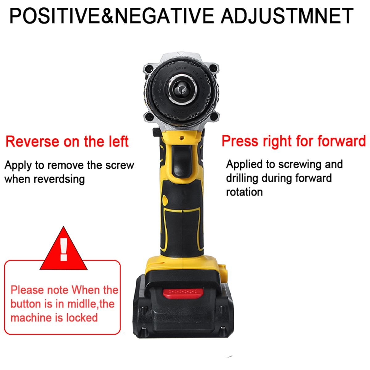 Cordless Electric Drill 3 in 1 Electric Drill Screwdriver Hammer 48V Dual Speed With 2 Battery